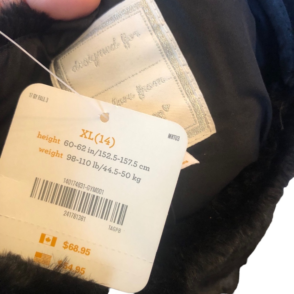 Gymboree Faux Fur Black Capelet size 14 - Picture 2 of 7